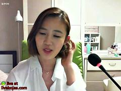 素人, アジア人, 美女, デカパイ, 韓国人, オナニー, オッパイの, ウェブカメラ