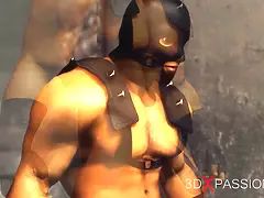 Hooded man bangs hard 2 handcuffed schoolgirls in the basement