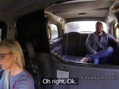 Blonde Milf cab driver bangs fat client