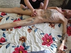 ぽっちゃり, 手コキする, 入門, マッサージ, オナニー, 母