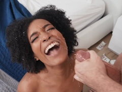 黒人, 茶髪の, バック, 黒人, 顔射, なめる, 自然山雀, オマンコ