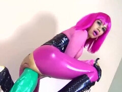 Bizarr, Dildo, Extrem, Frau, Einschiebung, Orgasmus, Muschi, Solo