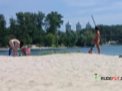 18, Amateur, Babes, Beach, Nude, Nudist, Public, Teen