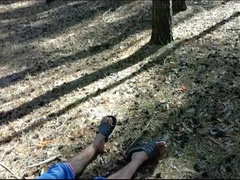 Hairy MILF SexyAnka Fucks Stepson in Forest - Dirty Talk & Blowjob