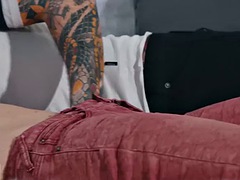 Asian milf Dana Vespoli rides inked stud, Small Hands