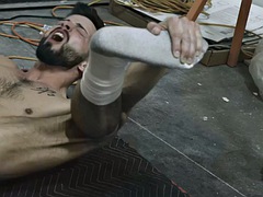 BBC stud bareback fucks his stepbrothers IR at work