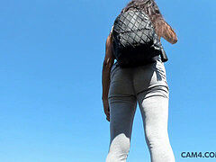 Anal, Pies, Casero, Masturbación, Al aire libre, Público, Juguetes