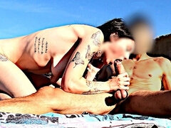 Enthousiasteling, Strand, Grote lul, Pijpbeurt, Flashing, Handbeurt, Hd, Masturbatie