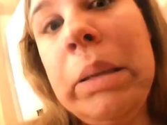 BBW with Big Nipples Masturbates in the Bathroom