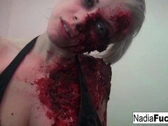 Arsch, Blondine, Vollbusig, Masturbation, Muschi, Solo