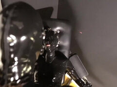 緊縛, ボンデージ, イく瞬間, 女, フェティッシュ, ゴム, オーガズム, ヤリマン