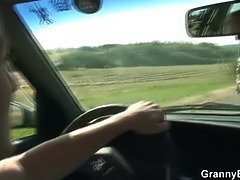 美人, ブロンド, 車, エロ熟女, 熟年, 淫乱熟女, 母, オマンコ