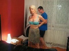Mature blonde has anal sex with a horny man