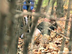 Slutty Girl Has Sex With Amateur Guy In The Forest