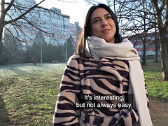 Schönheit, Grosser schwanz, Blasen, Braunhaarige, Spermaladung, Hardcore, Pov, Öffentlich