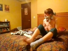 Bondage, Bâillonner, Homosexuelle, Chaussettes