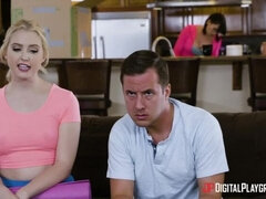 アメリカ人, ブロンド, フェラチオ, チン, キッチン, 現実, ショートヘア, タトゥー