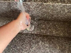 Enthousiasteling, Kont, Blond, Masturbatie, Orgasme, Panty, Gezichtspunt, Nat