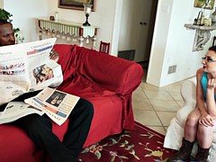 Teenage stepdaughter fucked by black stepdad