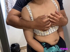 18, 素人, デカパイ, フェラチオ, 自家製, インド人, ラフ, ストッキング
