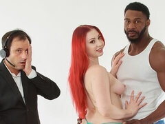 Grosser schwanz, Grosse titten, Schwarz, Blasen, Gehörnter ehemann, Freundin, Rotschopf, Reiten