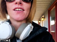 Grote mammen, Blond, Lesbisch, Gezichtspunt, Kut duiken, Realiteit, Tieten likken, Vrouw