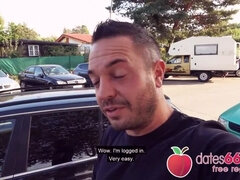 Grote mammen, Bruinharig, Sperma in mond, Dik, Duits, Hd, Buiten, Realiteit