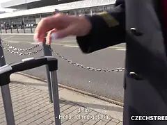 Enthousiasteling, Pijpbeurt, Bruinharig, Stel, Tsjechisch, Hd, Naakt