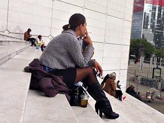 Любители, Черные, Брюнетки, Фетиш, Колготки, Чулки, Под юбкой, Подглядывание