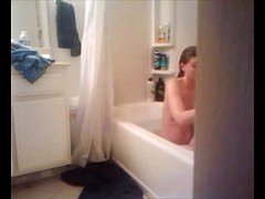 Naakt, Roodharige vrouw, Douche, Spion, Tieten likken, Bekijker