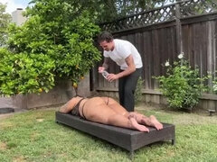 お尻, チン, バック, 指いじり, 異人種間, マッサージ, オーガズム, アウトドア