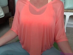Strand, Grosse titten, Blondine, Blasen, Hardcore, Milf, Mutti, Pov