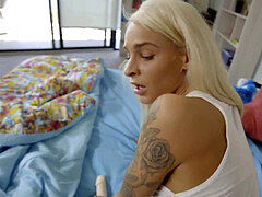 little nubile stepsister Emma Hix desired to skip school