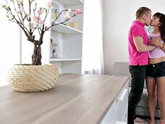 フェラチオ, 茶髪の, ハードコア, オマンコ, 剃毛, ティーン