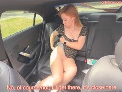 Amateur, Voiture, Éjaculation interne, Public, Chatte, Russe, Épouse