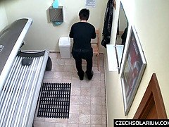 素人, 茶髪の, ピアス, 公共, オマンコ, 現実, 日光浴室, のぞき