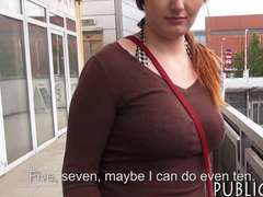 Amateur, Gros seins, Bus, Tchèque, Grosse, Argent, Public