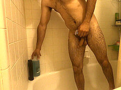 Cuarto de baño, Verga grande, Masturbación, Afeitado, Ducha, Adolescente