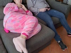 Amateur, Novio, Juegos, Novia, Pequeña, Chorro, Chupando, Juguetes