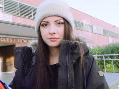 Italian Cutie Rides Dick At School