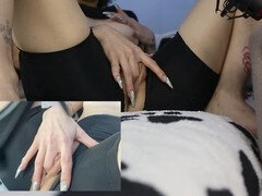 Masturbación, Pequeña, Tatuaje, Tetas