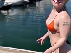 Tussi, Blondine, Blasen, Fetisch, Lingerie, Pov, Flotter dreier