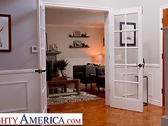 Amerikanisch, Blondine, Blasen, Hd, Lingerie, Natürlichen titten, Strümpfe, Titten