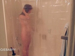 Enthousiasteling, Badkamer, Sperma shot, Seksspeelgoed, Masturbatie, Orgasme, Douche, Speelgoed