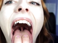 Hot RedHead Tongue Fetish