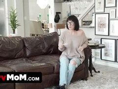 Stepmom Olive Glass: A Sexy Encounter with Her Stepson, Featuring Lingerie, Creampies, and Big Boobs