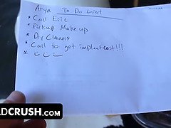 Arya Faye gags on a massive dick like a filthy slut