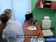 Blonde patient gets pussy exam & hardcore fuck by fakehospital doctor