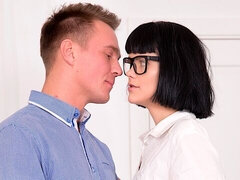 素人, デカパイ, 茶髪の, なめる, オマンコ, ストッキング, ティーン, オッパイの