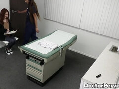Petite redhead Madi Collins craves to taste her Doctors cock after he touched her